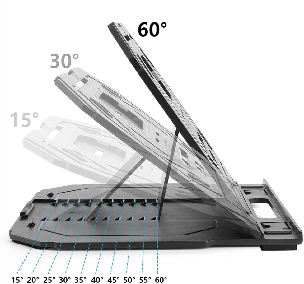 There are 9 levels built for the Frunsi drawing stand. You can choose any angle you feel comfortable to help reduce wrist fatigue and support a long-time creation work!