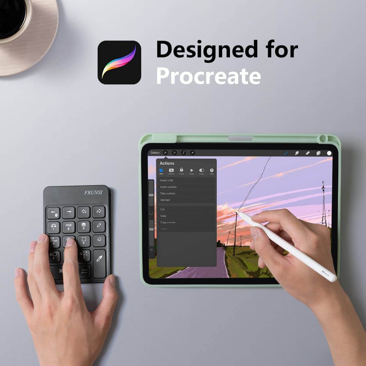 The Frunsi wireless keyboard is specifically designed for Mac OS/IOS Users (match with Ipad, MacBook, Macbook Pro, Macbook Air, etc.). It helps solve a lot of trouble with numeric keyboards when entering data.